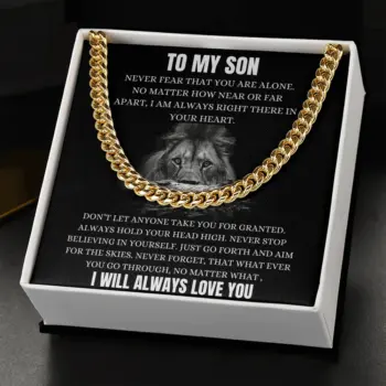 To My Son Cuban Link Chain